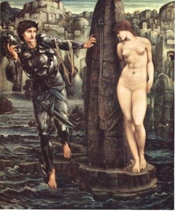 'The Rock of Doom' by Sir Edward Coley Burne-Jones.From the 'Perseus Cycle' - http://beautiful-grotesque.blogspot.co.uk/2011/05/perseus-cycle-edward-burne-jones.html